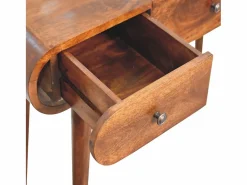 Tocador de castaño con espejo Artisan Furniture, 3 cajones, 1 espejo, marrón