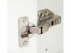 Outlet OKWISH Tocador de dormitorio con espejo LED, 1 cajón y 1 puerta de armario texturizada - Blanco
