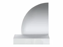 Best Vente-unique Tocador de pared con espejo LED y 2 cajones, - JINEZA Blanco