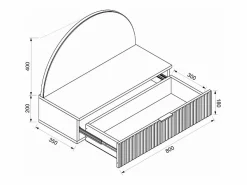 Discount Tocador flotante con espejo y LEDs y 1 cajón en - FRALYN de Pascal Morabito Tocador