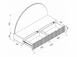 New Tocador flotante con espejo y LEDs y 2 cajones - FRALYN de Pascal Morabito Tocador