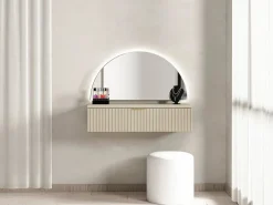 Vente-unique Tocador flotante con espejo y LEDs y 1 cajón en - FRALYN de Pascal Morabito