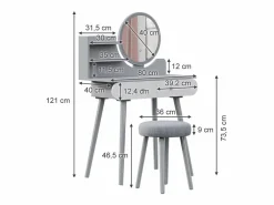 Vicco Tocador 80x40x121 edda