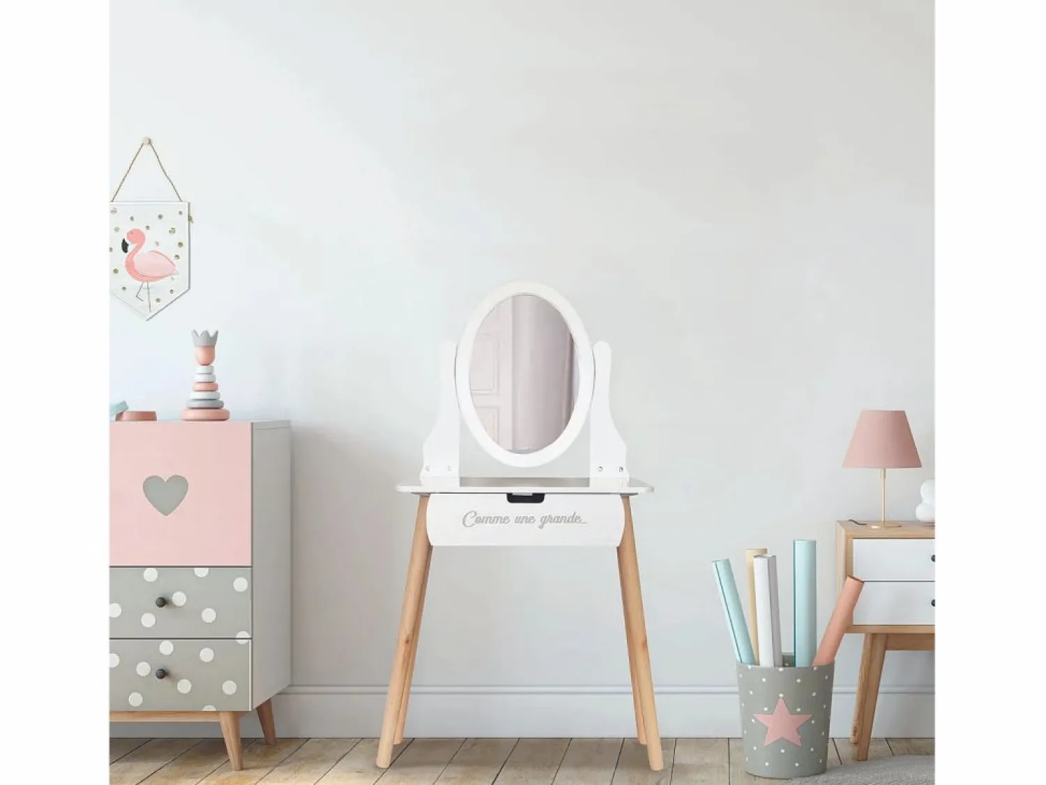Best The Home Deco Kids Tocador infantil de madera Louise Blanco