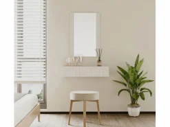 Discount MB Muebles Bonitos Tocador para Dormitorio en 80x42x97cm Velia Blanco
