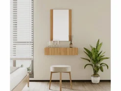 Tocador para Dormitorio en Color Roble Alba 80x42x97cm Velia Tocador