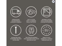 Tocador suspendido con dos cajones, frente acanalado - color: cachemira, 100 x 40 x 16 cm