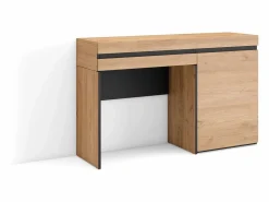 Skraut Home Tocador, 75x35x121 cm, Con cajón, Con almacenamiento, Roble