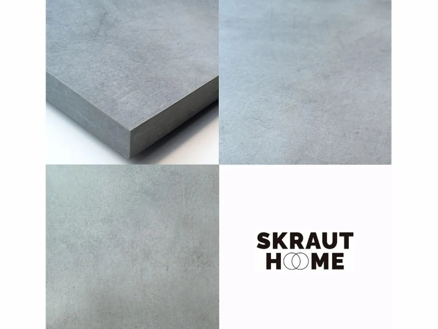 Skraut Home Tocador, 177x35x75cm, Con cajón, Chimenea eléctrica XXL, Cemento