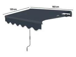 Habitat et jardin Toldo de aluminio <> - 160 x 120 cm -