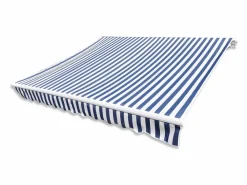 Toldo de lona y blanco 350x250 cm ES763252 Azul