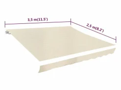 Toldo de lona blanco 350x250 cm ES922040