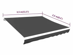Toldo de lona blanco 350x250 cm ES588153