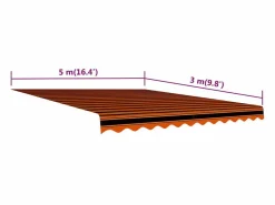 Discount Toldo de lona naranja y marrón 500x300 cm ES896256 Multicolor
