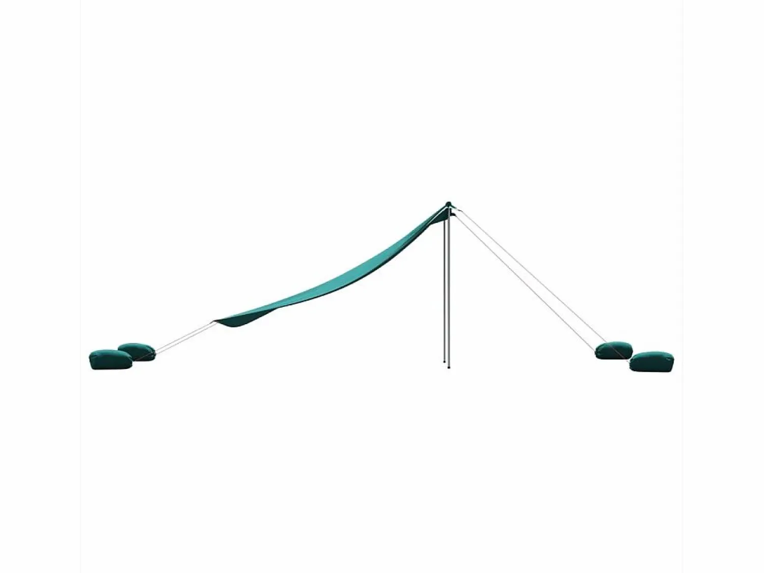Toldo de playa con anclas de arena 304x300 cm ES797932 Verde