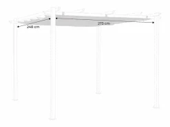 Best Toldo de techo de pérgola 3x3m crudo Cenador Y Quiosco