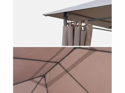 Sale Toldo de techo para pérgola 3x4m pardo Cenador Y Quiosco