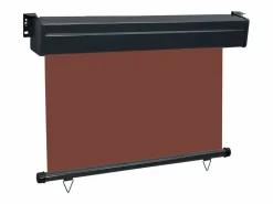 Discount Toldo lateral de balcón marrón 105x250 cm ES327793 Marru00f3n