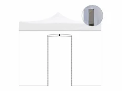 Toldo lateral impermeable de 3x2m con puerta enrollable para cenador plegable de 3x3m