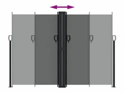 Outlet Toldo lateral retráctil antracita 180x1200 cm ES892354 Marquesina