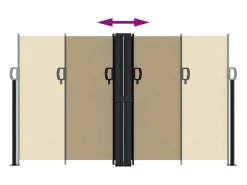 Clearance Toldo lateral retráctil 140x1200 cm ES212091 Beige