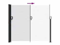 Toldo lateral retráctil 180x600 cm ES390822 Marquesina