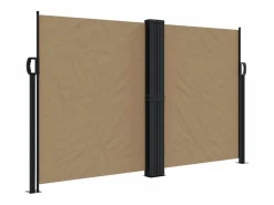 New Toldo lateral retráctil gris taupe 140x1200 cm ES354558 Topo