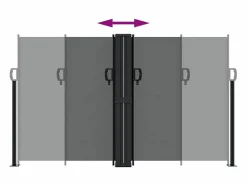 Clearance Toldo lateral retráctil 140x600 cm ES738710 Gris antracita