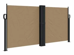 Toldo lateral retráctil gris taupe 120x1000 cm ES863929