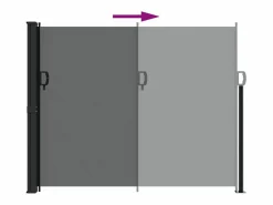 Toldo lateral retráctil 160x600 cm ES494598