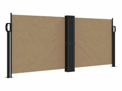 Toldo lateral retráctil gris taupe 100x600 cm ES578358