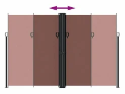 Clearance Toldo lateral retráctil marrón 220x600 cm ES496207 Marquesina