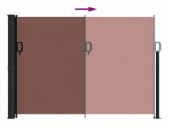 Hot Toldo lateral retráctil marrón 140x600 cm ES802162 Marquesina