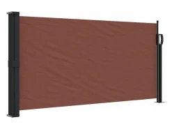 Toldo lateral retráctil marrón 100x500 cm ES895781