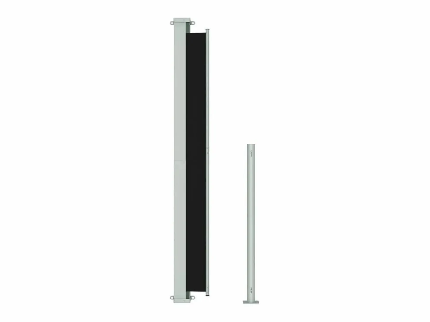 Outlet Toldo lateral retráctil para patio 220x300 cm ES26622 Negro