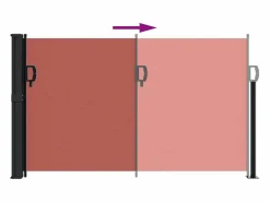 Discount Toldo lateral retráctil terracota 120x600 cm ES852477 Naranja