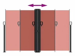 Toldo lateral retráctil terracota 160x1000 cm ES117876
