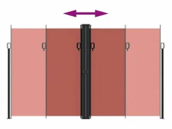Best Toldo lateral retráctil terracota 200x600 cm ES752764 Naranja