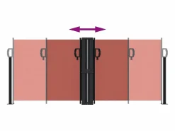 Toldo lateral retráctil terracota 100x600 cm ES136903