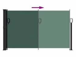 Clearance Toldo lateral retráctil oscuro 120x600 cm ES377281 Verde