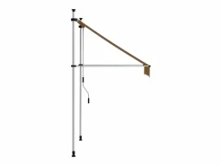 Toldo manual retráctil 100 cm y blanco a rayas ES980219