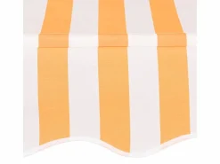 Toldo manual retráctil 100 cm y blanco a rayas ES980219