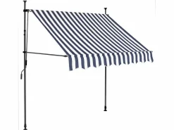 Toldo manual retráctil con LED y blanco 100 cm ES10403