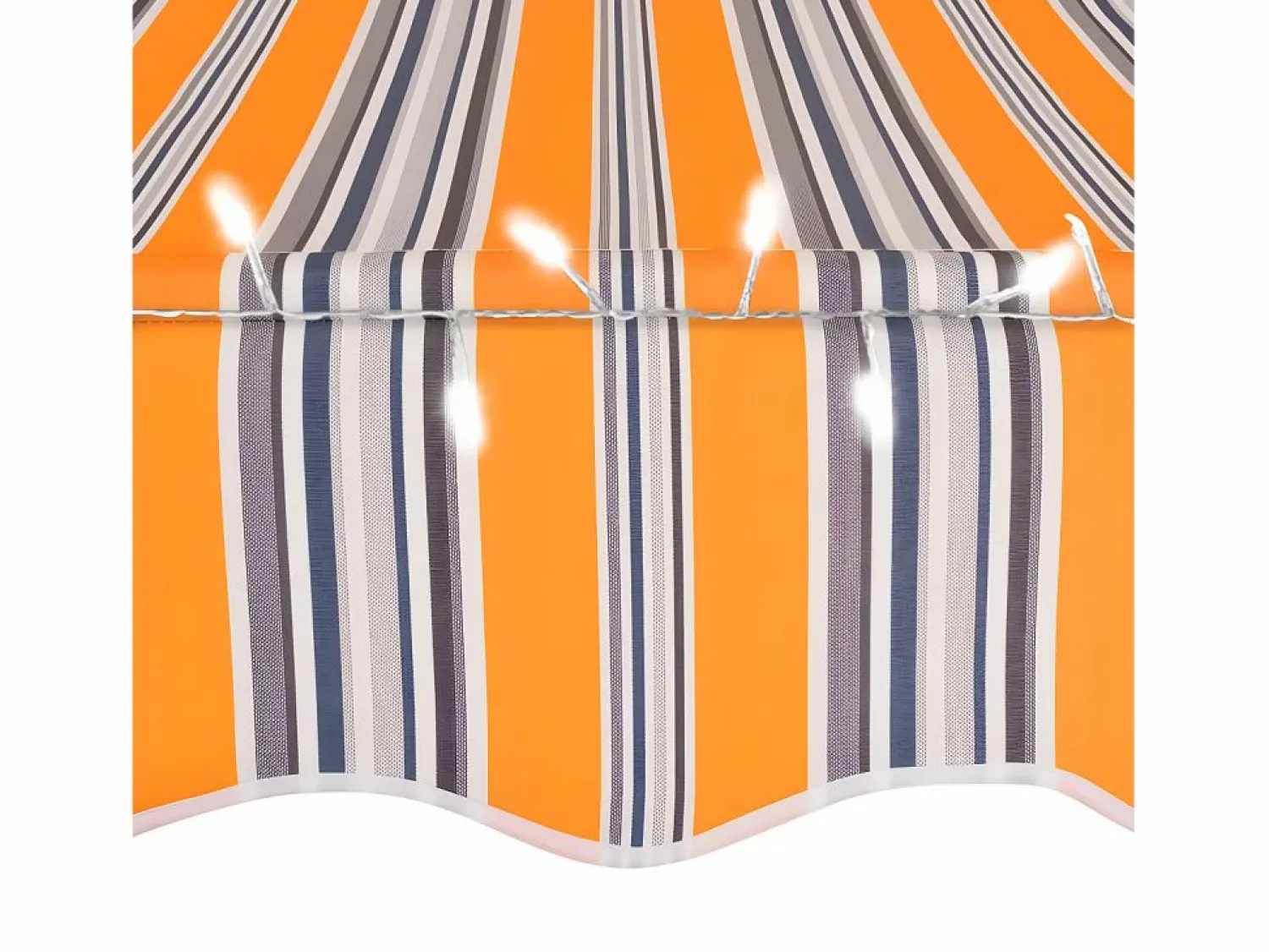 New Toldo manual retráctil con LED amarillo y azul 100 cm ES92076 Multicolor