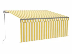 Toldo manual retráctil con persiana LED blanco 3x2,5m ES281127