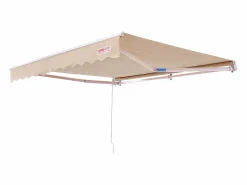 Outlet Toldo Manual Retráctil Para Terraza SucceBuy 243,84 x 213,36 cm Toldo Parasol Con Manivela Caqui