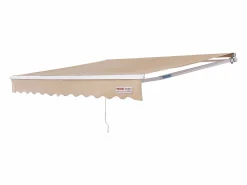 Outlet Toldo Manual Retráctil Para Terraza SucceBuy 243,84 x 213,36 cm Toldo Parasol Con Manivela Caqui