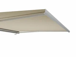 Vente-unique Toldo motorizado con LEDs y cofre integrado 5 x 3,5 m lona acrílica beige - GALAXA