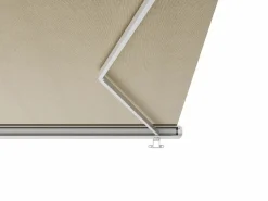 Vente-unique Toldo motorizado con LEDs y cofre integrado 5 x 3,5 m lona acrílica beige - GALAXA