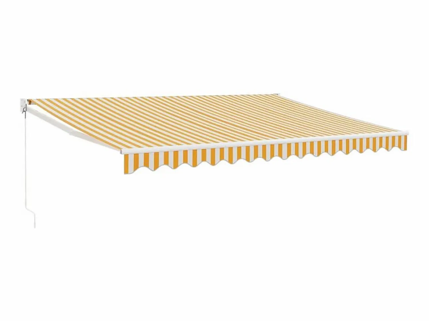 Toldo retráctil aluminio y tela y blanco 4,5x3 m ES20488